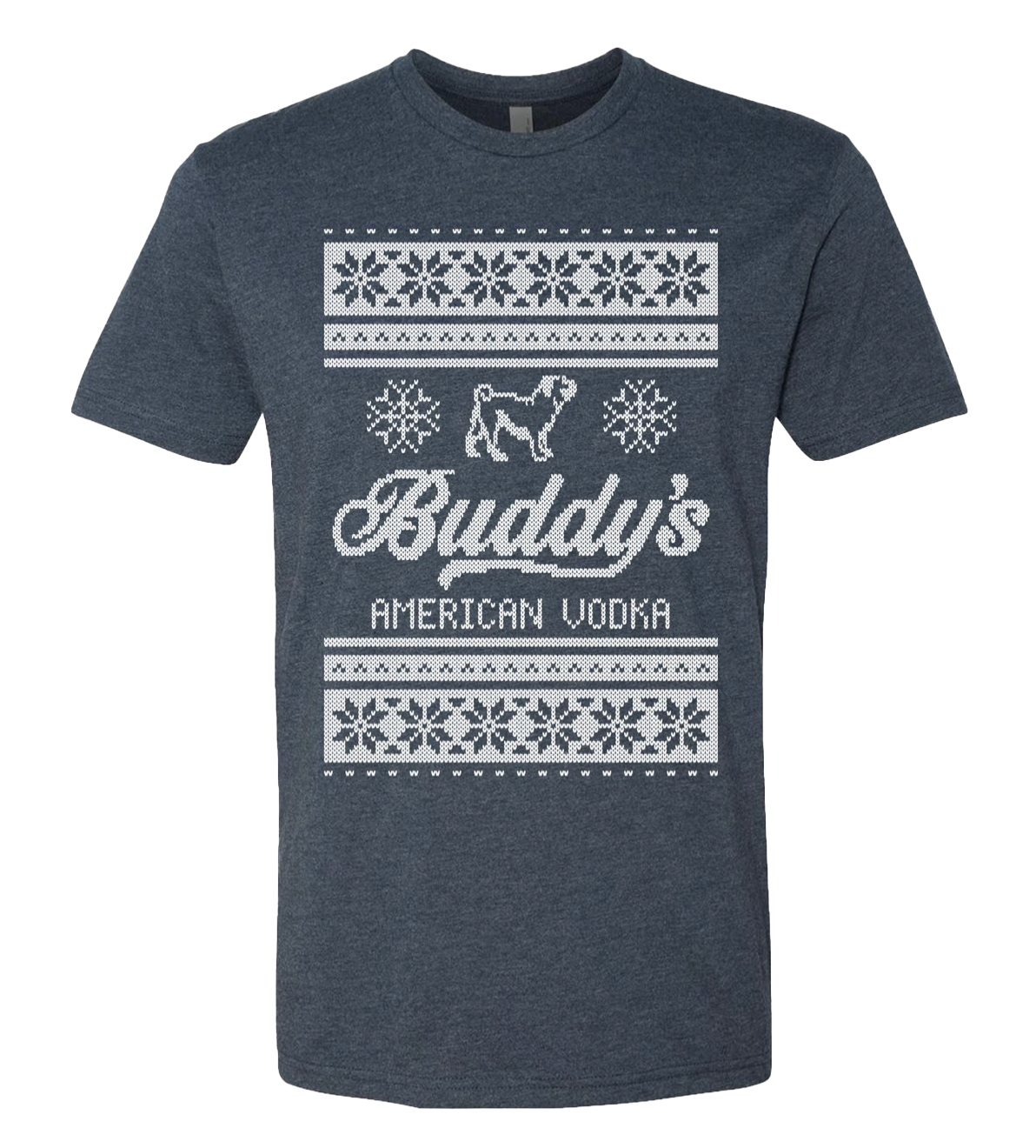 Buddy's American Vodka Holiday T-Shirt - Blue