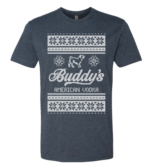 Buddy's American Vodka Holiday T-Shirt - Blue